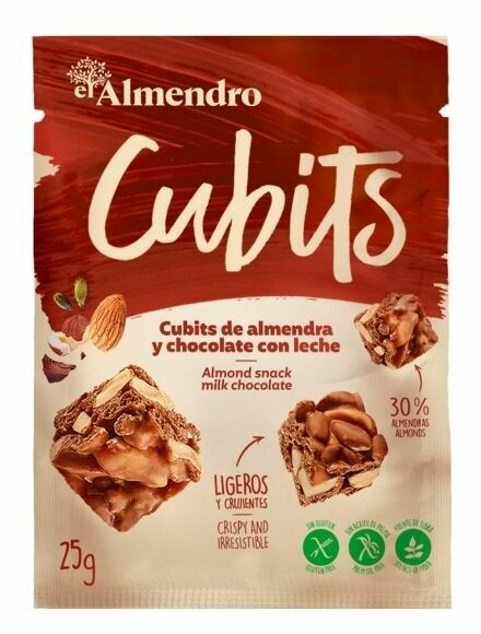 Almendro Cubits mandlové kostky s mléčnou čokoládou 25g porovnat ceny