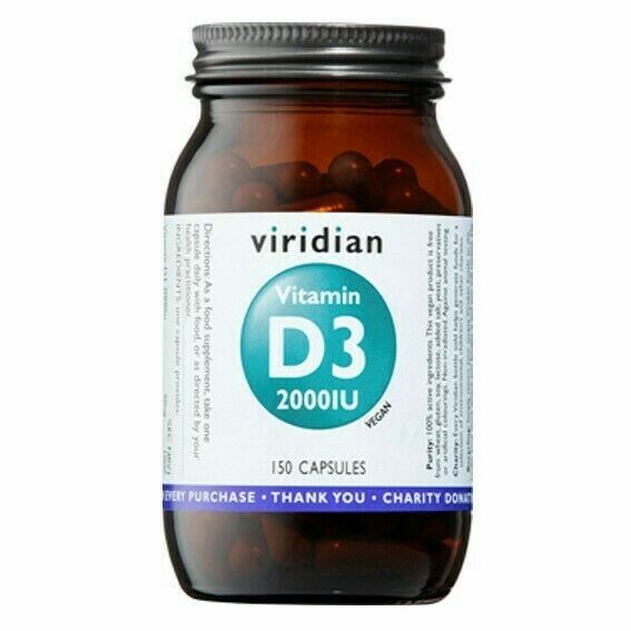 Viridian Vitamin D3 2000iu 150 kapslí porovnat ceny
