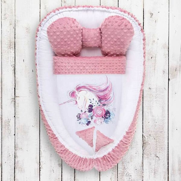 Belisima Baby  Hnízdečko s peřinkou pro miminko Minky Belisima Unicorn porovnat ceny