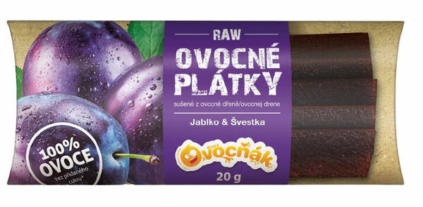 OVOCŇÁK plátky Jablko-Švestka 20g porovnat ceny