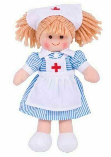 Bigjigs Toys Látková panenka zdravotní sestřička Nancy 28cm porovnat ceny