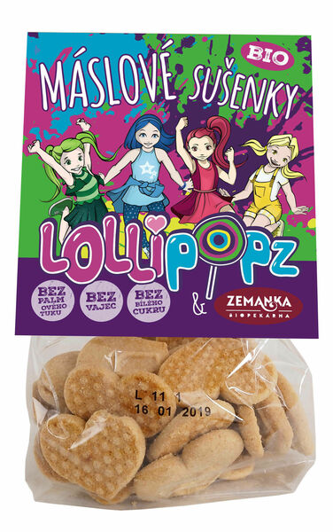 Biopekárna Zemanka  Lollipopz máslové bio sušenky porovnat ceny