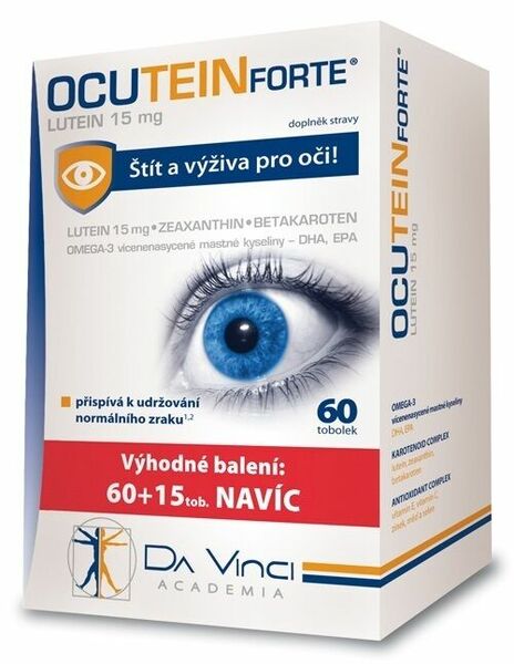 Ocutein FORTE Lutein 15mg Da Vinci Academia 60+15 tobolek porovnat ceny