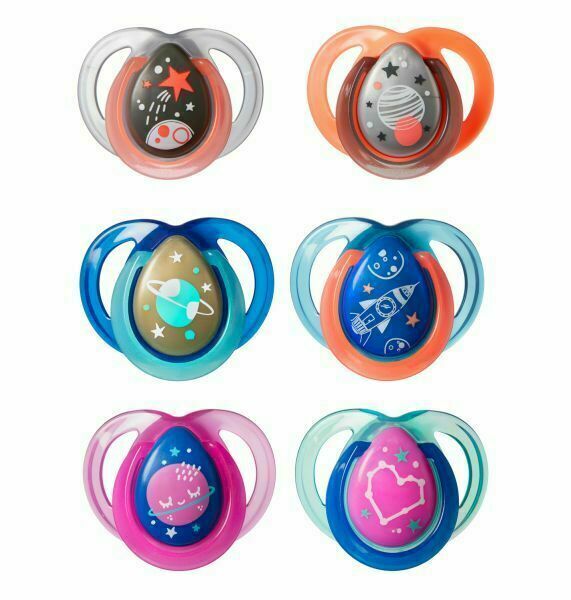 Tommee Tippee Šidítko C2N silikon Night 0-6m 2 ks porovnat ceny