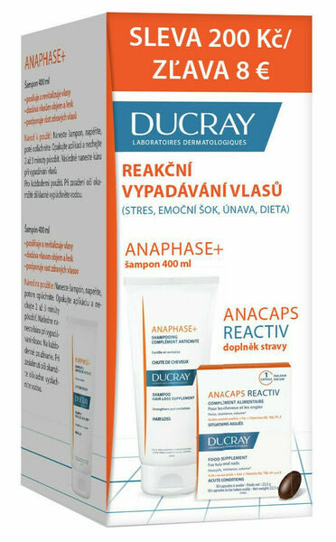 Ducray Anaphase šampon 200ml + Anacaps Reactive 30kapslí porovnat ceny
