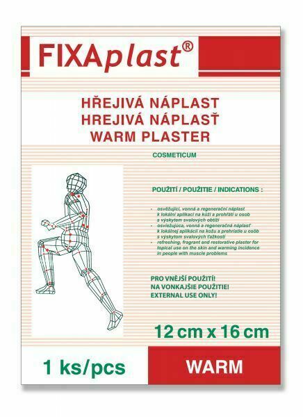 Náplast Fixaplast WARM hřejivá 12x16cm 1ks porovnat ceny