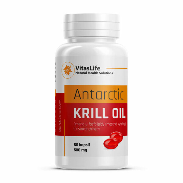 VitasLife Antarktický Krillový olej – Omega 3, Cholin, Astaxanthin 60 kapslí porovnat ceny