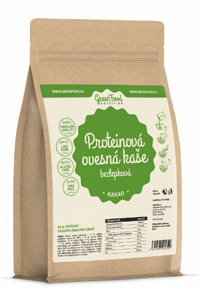 GreenFood Nutrition Proteinová ovesná kaše bezlepková kakaová 500g porovnat ceny