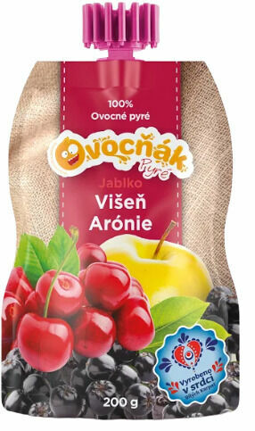 OVOCŇÁK PYRÉ JABLKO-VIŠEŇ-ARONIE 200g porovnat ceny