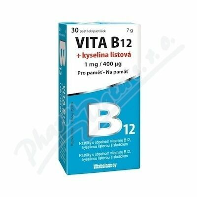 Vita B12 + kyselina listová 1 mg/400mcg tbl.30 porovnat ceny