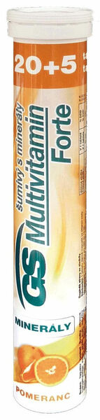 GS Multivitamín s minerály Forte pomeranč 20+5 šumivých tablet porovnat ceny