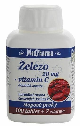 MedPharma Železo 20mg+vitamín C 107 tablet porovnat ceny