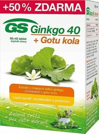 GS Ginkgo 40 + Gotu kola 80+40 tablet porovnat ceny