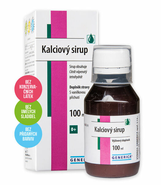 Generica Kalciový sirup 100ml porovnat ceny