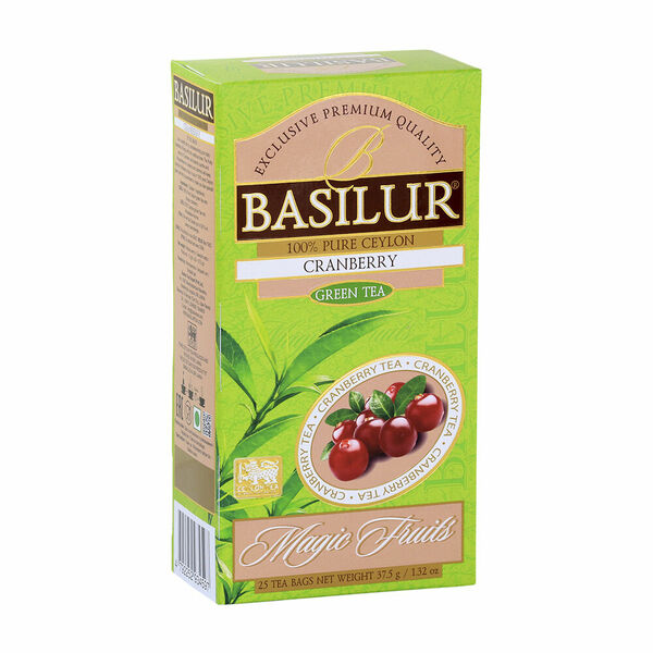 BASILUR Magic Green Cranberry zelený čaj 25 sáčků porovnat ceny
