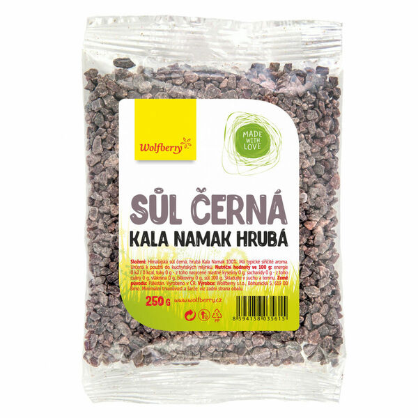 WOLFBERRY Himalájská sůl černá hrubá Kala Namak 250 g porovnat ceny