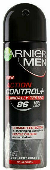 Garnier Men Action Control + Clinical Antiperspirant ve spreji s ochranou až na 96 hodin 150ml porovnat ceny