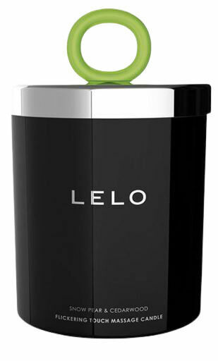 Lelo Třpytivá masážní svíčka hruška & cedrové dřevo 150g porovnat ceny