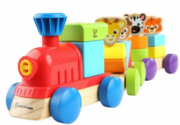 BABY EINSTEIN Hračka dřevěná Discovery Train HAPE,18m+ porovnat ceny