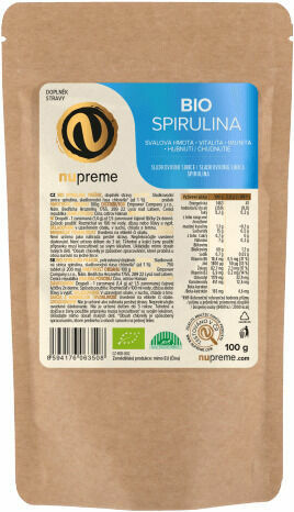 Nupreme BIO Spirulina prášek 100g porovnat ceny