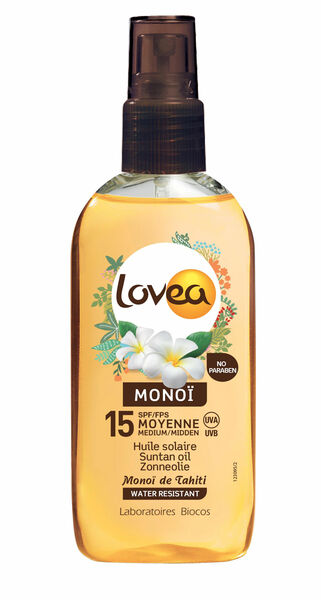 Lovea Voděodolný opalovací suchý olej SPF15 sprej 125 ml porovnat ceny