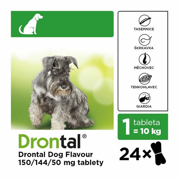 DRONTAL Dog Flavour 150/144/50 mg 24 tablet porovnat ceny
