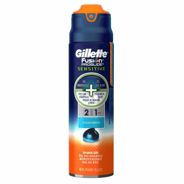 GILLETTE Fusion Sensitive Ocean Breeze 2v1 Gel na holení 170 ml porovnat ceny
