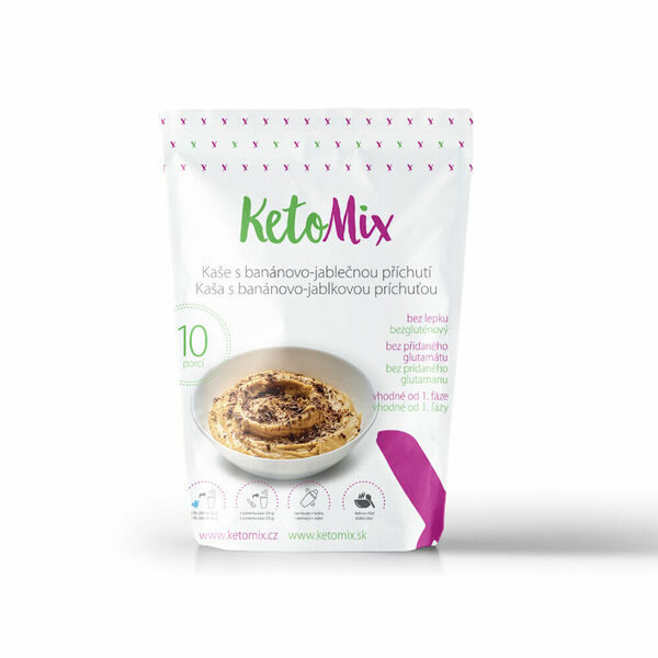 KETOMIX Proteinová kaše s banánovo-jablečnou příchutí 10 porcí porovnat ceny