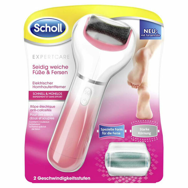 SCHOLL Velvet Smooth Elektrický pilník na chodidla s diamantovými krystalky + peelingová hlavice porovnat ceny