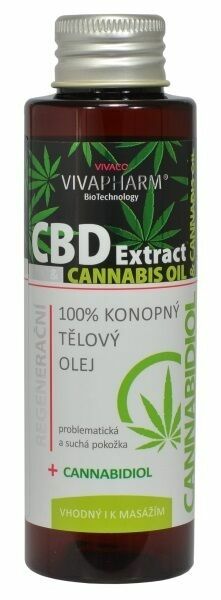 Vivaco CBD Extract 100% Konopný tělový olej vhodný i k masážím 100ml porovnat ceny