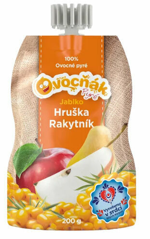 OVOCŇÁK PYRÉ JABLKO-HRUŠKA-RAKYTNÍK 200g porovnat ceny