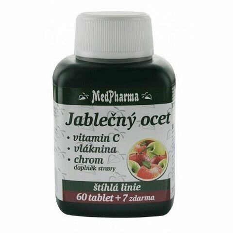 MedPharma Jablečný ocet+Vláknina+Vitamin C+Chrom 67 tablet porovnat ceny