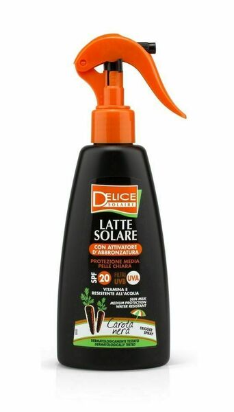 Delice Solaire Black Carrot Sun Milk SPF20 opalovací mléko ve spreji 200 ml porovnat ceny
