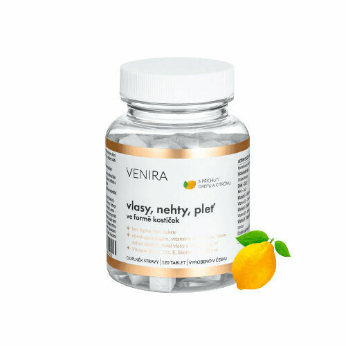 Venira Vlasy, nehty, pleť ve formě kostiček Citron a grep 120ks porovnat ceny