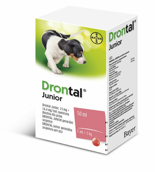 Drontal Junior perorální suspenze 50 ml porovnat ceny