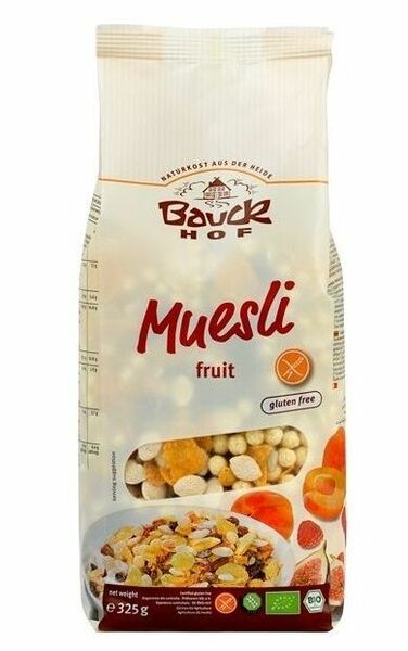 Bauck hof  Bezlepkové OVOCNÉ MÜSLI 325g BIO porovnat ceny