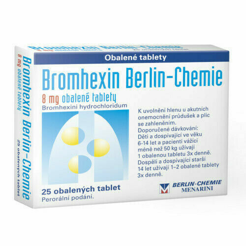 BROMHEXIN BERLIN-CHEMIE 8MG obalené tablety 25 porovnat ceny
