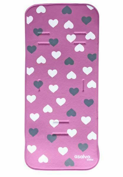 Asalvo Podložka do kočárku 3D pink hearts porovnat ceny