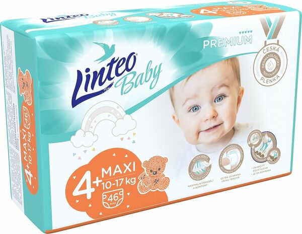 Linteo Baby Plenky Prémium Maxi+ (10-17kg) 46ks porovnat ceny