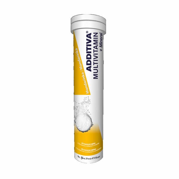 ADDITIVA Multivitamin + Mineral MANDARINKA šumivé tablety 20 ks porovnat ceny