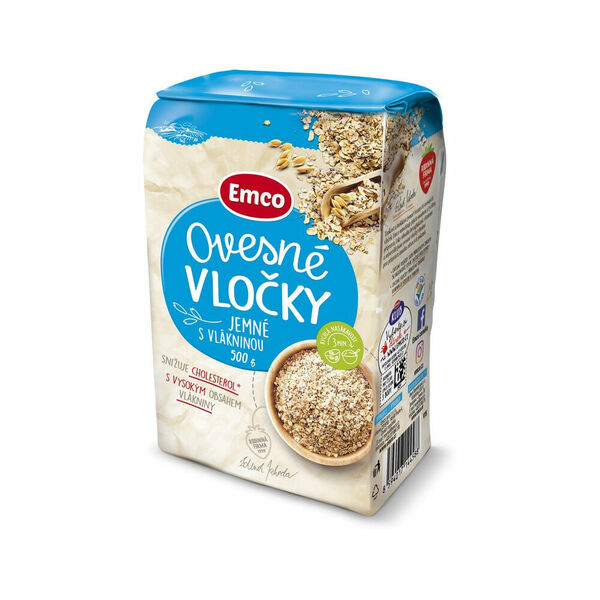 EMCO Ovesné vločky jemné s vlákninou 500 g porovnat ceny