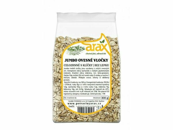 Arax Ovesné vločky bezlepkové jumbo, celozrnné s klíčky 300g porovnat ceny