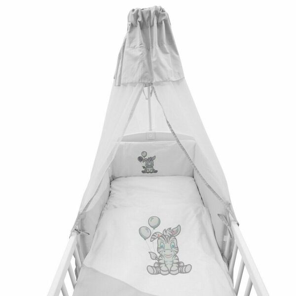 New Baby Zebra exclusive bílo-šedé 6-dílné ložní povlečení 100/135 porovnat ceny