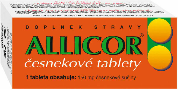 Allicor česnek 60 tablet porovnat ceny