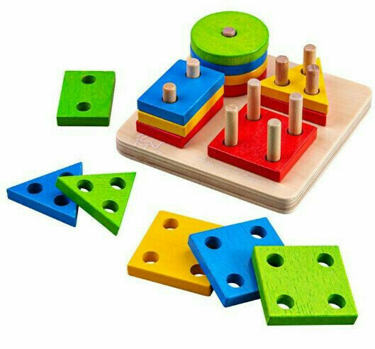 Bigjigs toys  Bigjigs Baby Nasazování barevných tvarů na tyče porovnat ceny