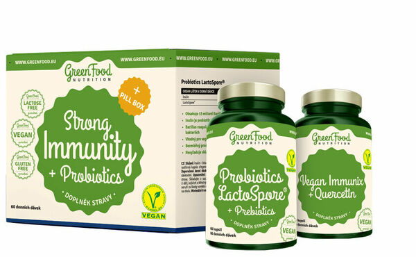 GreenFood Nutrition Strong Immunity & Probiotics + Pillbox porovnat ceny