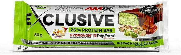 AMIX Exclusive Protein Bar, Pistácie-karamel, 85g porovnat ceny