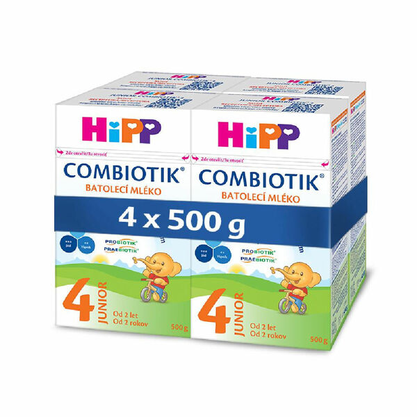 HiPP 4 JUNIOR Combiotik Pokračovací batolecí mléko od 2 let 4 x 500 g porovnat ceny