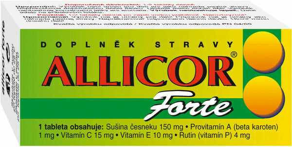 Allicor Forte česnek +C+E+P+BETA 60 tablet porovnat ceny