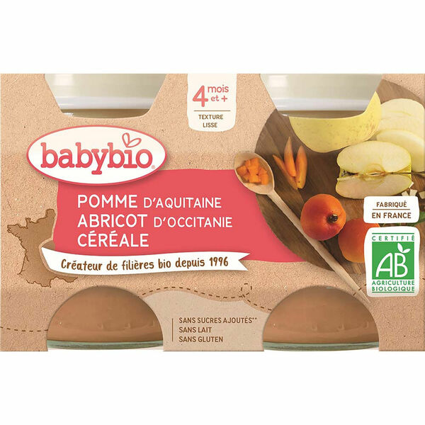 BABYBIO Jablko s meruňkou a rýží 2x130 g porovnat ceny